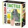 4 Puzzleuri tactile animale de la ferma cu piese mari pentru copiii de peste 2 ani